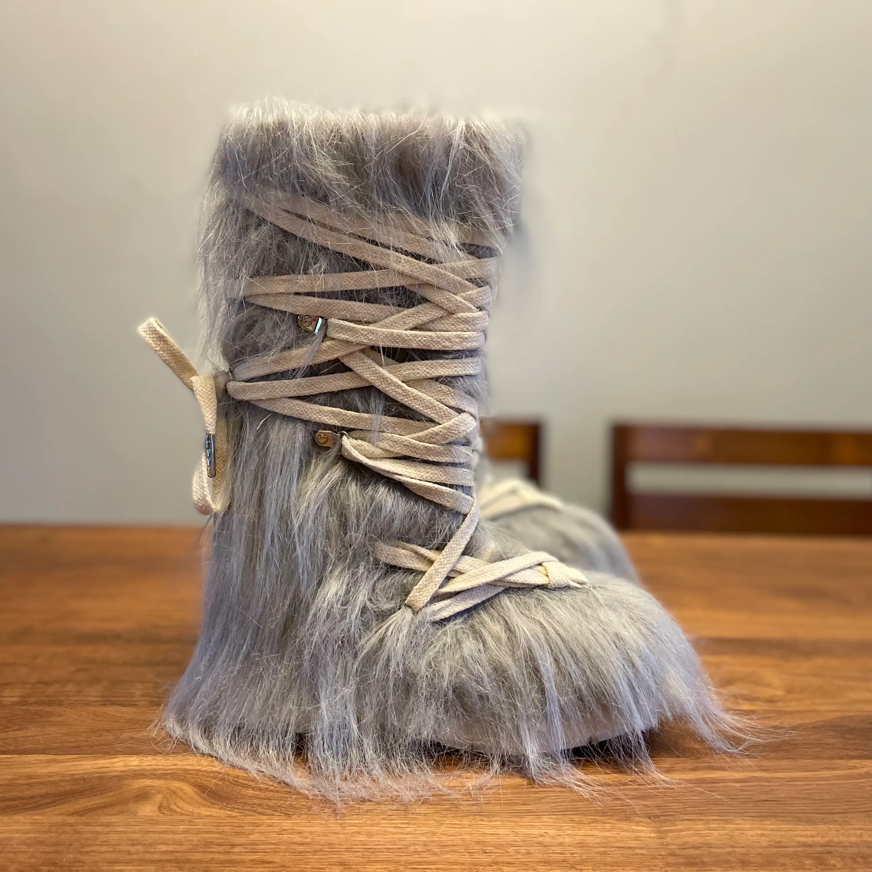 Realistic Snow Boot The Shop Owner's Real-Shot Thick-Soled Snow Boots Can Be Customized ...