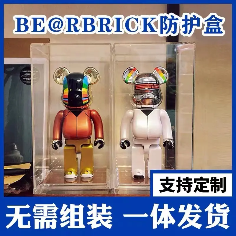 Acrylic transparent display box 1000% building block bear integrated ...