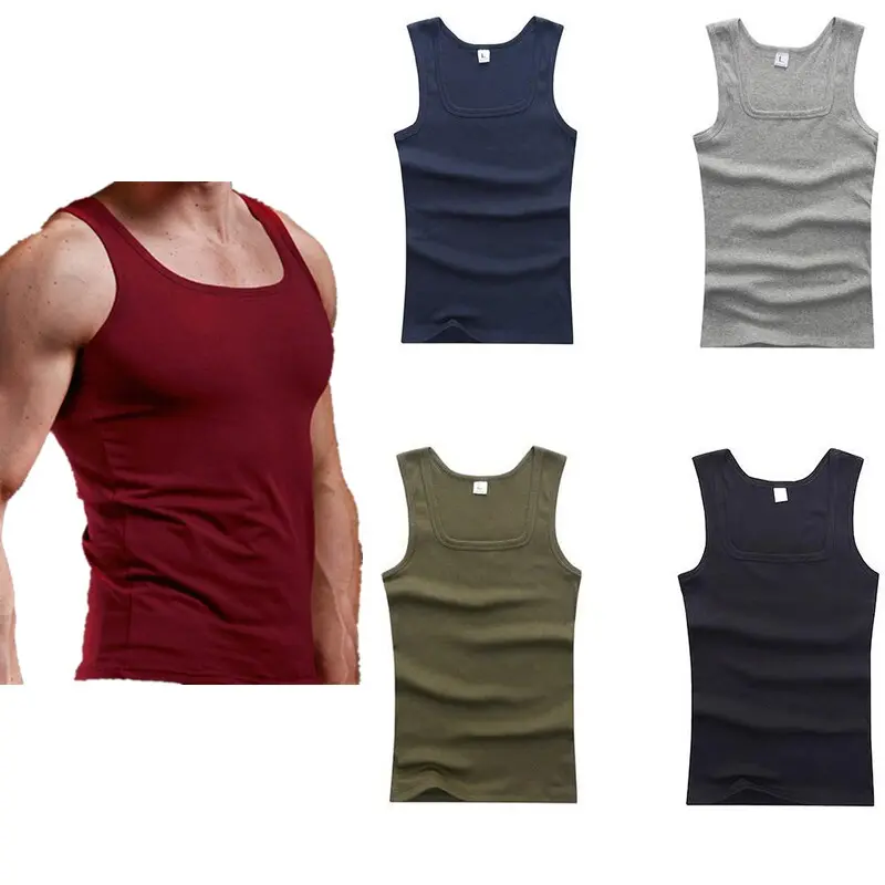 itness Muscle Sleeveless Singlet Top Vest Tank man's clothes