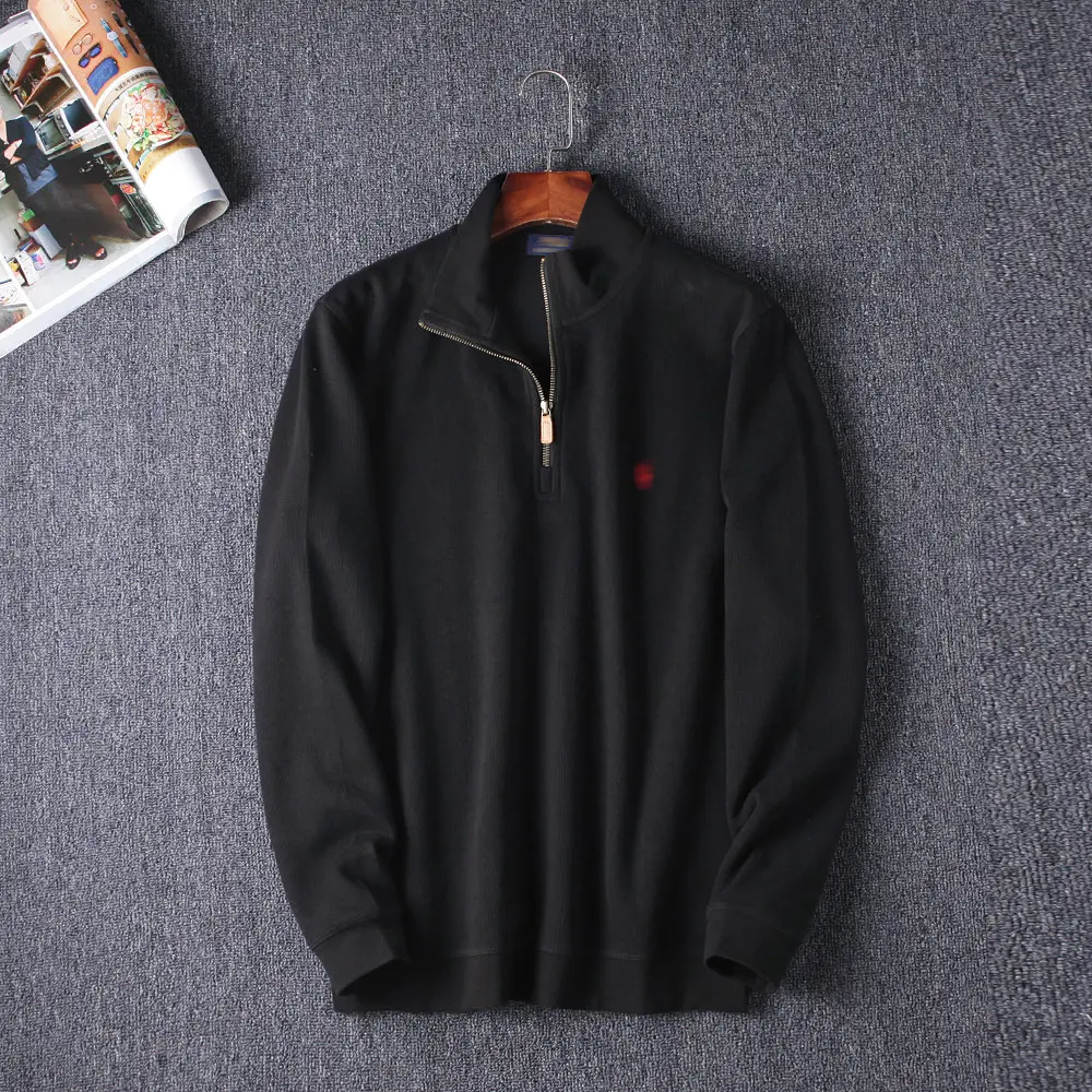 New Men's Knitted Half-Zip Pullover Sweatshirt, Comfortable and Versatile