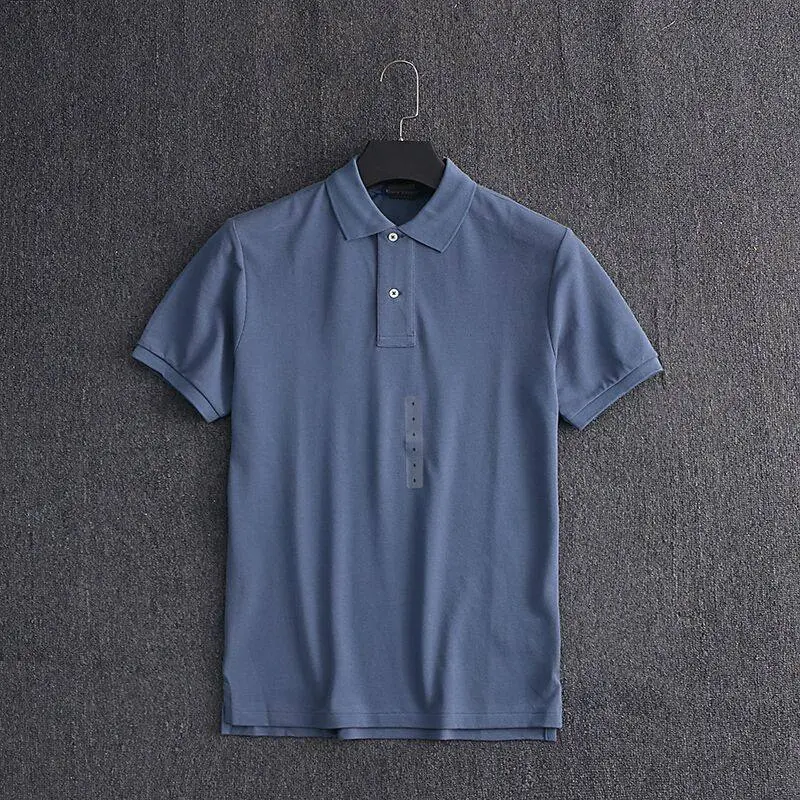 New Men's Clothing, European and American Classic Versatile Basic Style, Summer Men's Pure Cotton Short-Sleeved Business Casual Lapel Short-Sleeved Shirt