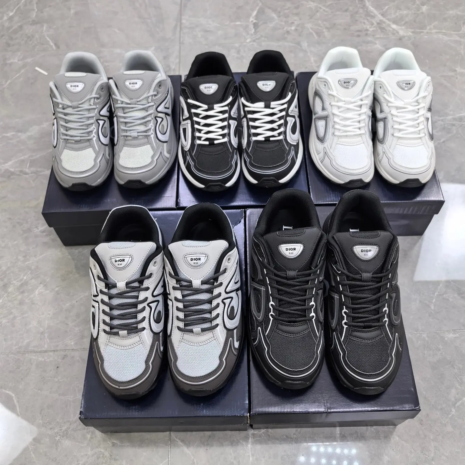 Dior B30 Mesh Low-Top Sneakers